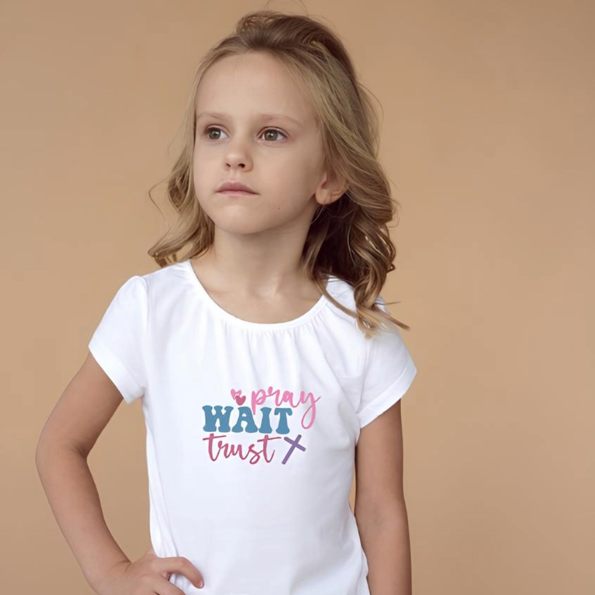 Pray, Wait, Trust Tee for Kids by SNRUE®