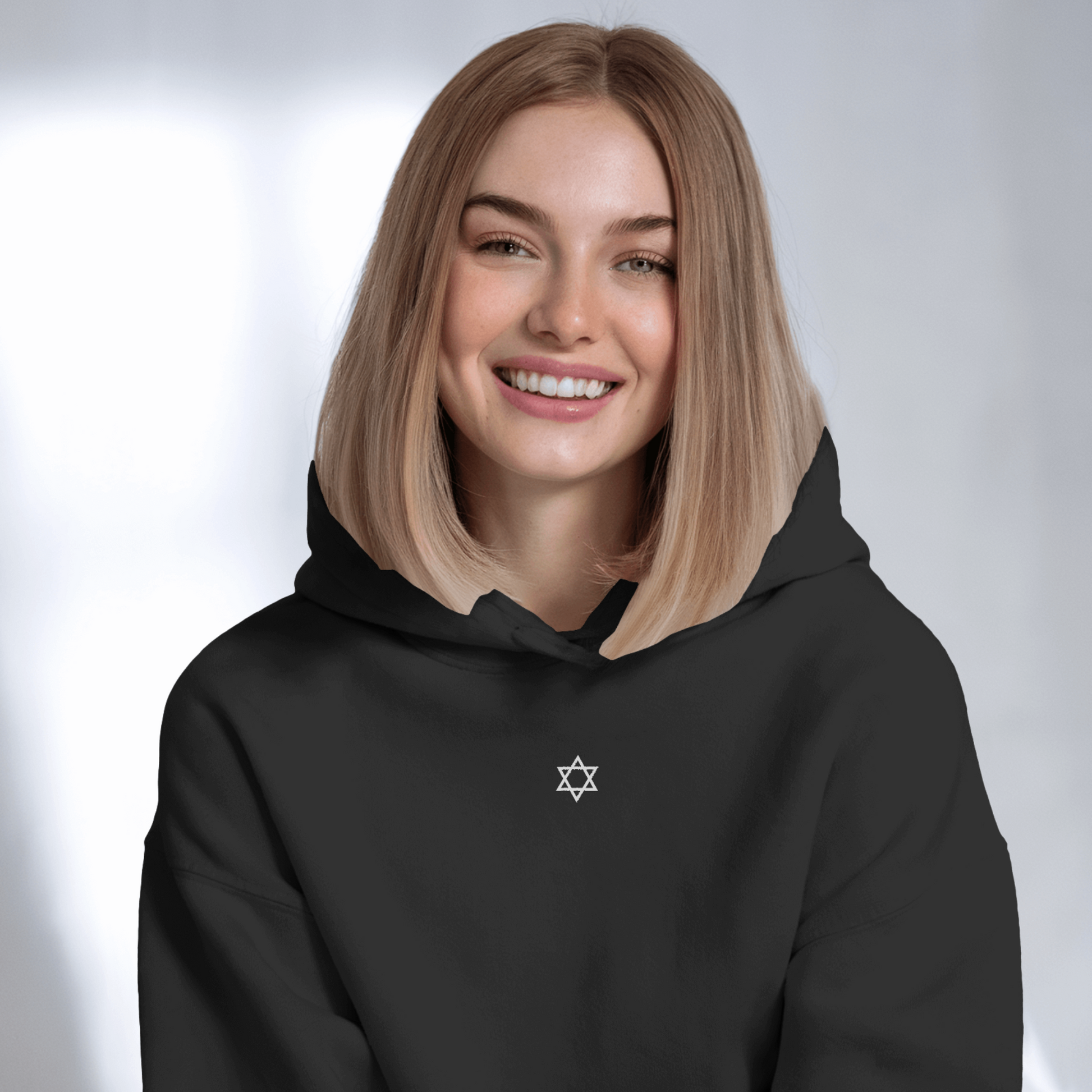 Sudadera con capucha con emblema de estrella de SNRUE® 